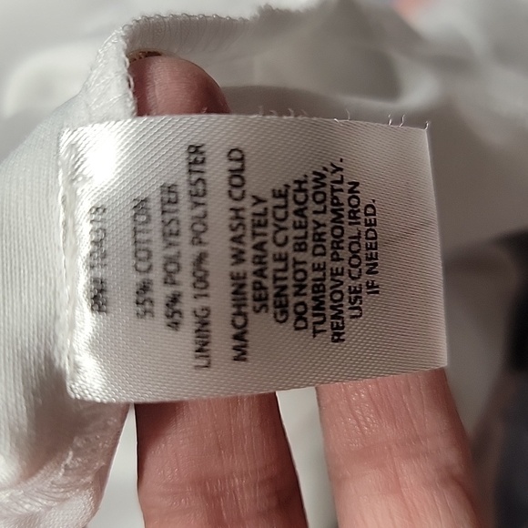 Harlow & Rose Size M "Washed Linen" color Pastel Stripe Tiered Knee-Length Dress - Picture 14 of 14